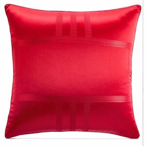 SET OF TWO-Hotel Collection Structure textured geometric EURO Shams RED NEW